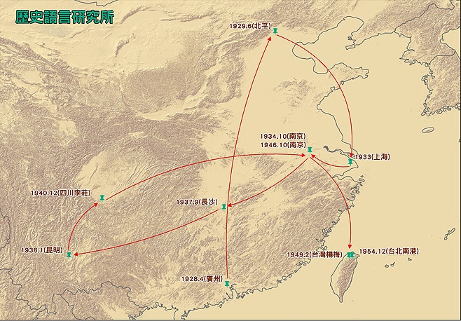 史語所播遷圖