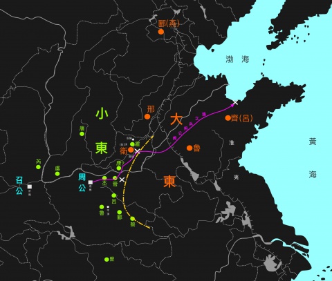 西周初年封建防線圖