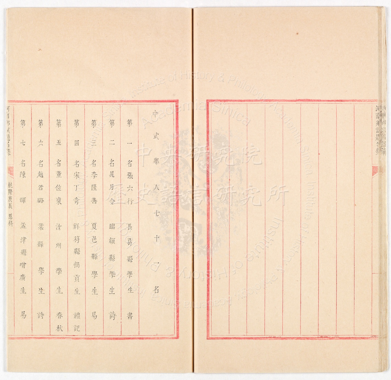 List of Successful Candidates from the Henan Provincial Examination