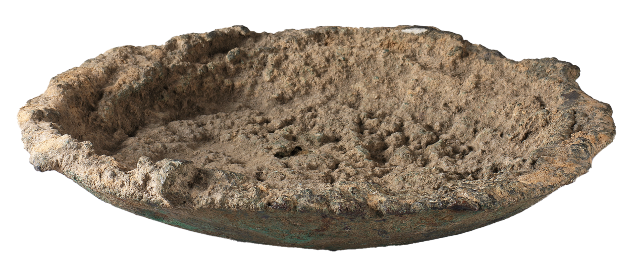 Solidified Copper from the Bottom of a Melting Furnace