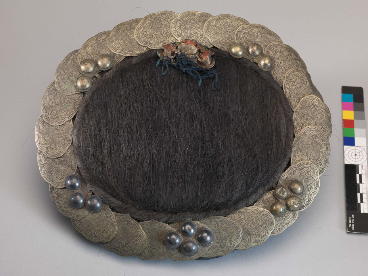 Blue Women&rsquo;s Hat with Silver Adornments