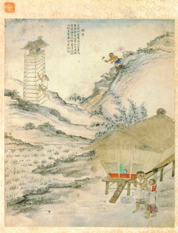 The Genre Paintings of Taiwan’s Aboriginal Peoples:Atop the Watchtower