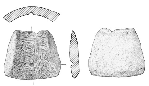 Ku Vessel Mold with Fine Line Zoomorphic Mask Pattern
