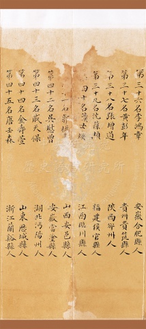 Small Golden Placard from the Civil Palace Examination