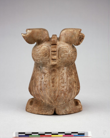 Small Marble Sculpture of a Standing Owl