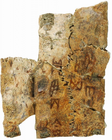 Inscribed Plastron Colored with Cinnabar I 0778