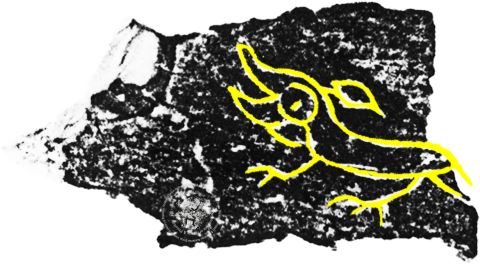 Inscribed Animal Bone Fragment Chia 2367