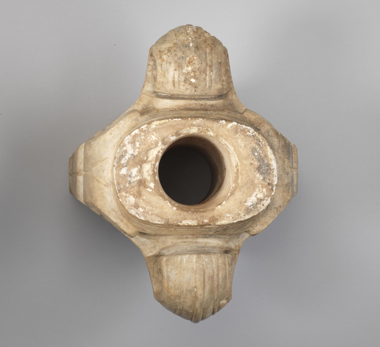 Approaching National Treasures: Marble Pole Ornaments with Two Owl Heads on Opposing Sides