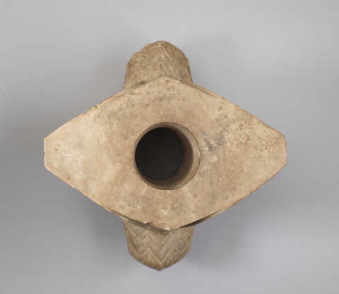 Approaching National Treasures: Marble Pole Ornaments with Two Owl Heads on Opposing Sides