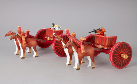 ペーパークラフト「殷代の馬車」
